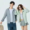 Ropa de protección solar de seda helada de verano para hombres y mujeres, estilo de pareja, ropa de protección solar de seda helada de alta calidad para exteriores, ropa para compra grupal