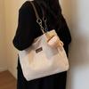 Bolso de lona para mujer, gran capacidad, nuevo otoño 2023, versátil, bolso de hombro, informal, de tela, con textura, bolso de mano para ir al trabajo