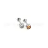 Aretes de Aleación de Titanio F136 con Circonita, Tachuelas para Cartílago, Tachuelas para Labio, Tachuelas Ciliares de Titanio G23 con Rosca Interna, Joyería para Piercings Corporales