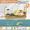 Aquário de Vidro para Tartarugas para Uso Doméstico na Sala de Estar, Tanque de Criação Universal com Plataforma para Tomar Sol, Aquário Ecológico Paisagístico para Peixes Pequenos, Tanque de Criação Mista para Peixes e Tartarugas
