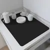 Alfombrilla Drenante de Tierra de Diatomeas Simple Transfronteriza para Encimeras de Cocina, Alfombrilla Aislante Térmico Anti quemaduras, Alfombrilla de Mesa Absorbente de Agua Antideslizante, Alfombrilla para Secar Platos