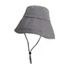 Sombrero de Pescador a Cuadros Houndstooth Estilo Coreano con Protección Solar para Mujer, Verano Delgado Plegable de Ala Ancha que Cubre la Cara