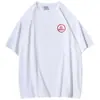 Camiseta de Verano Holgada de Algodón Puro Talla Grande con Estampado de Letras Manga Corta Estilo Coreano Ins