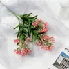 Flores Artificiais de Jasmim Frescas com 3 Galhos para Decoração Suave Interna, Flores Artificiais para Arranjo Floral de Mesa de Jantar, Adereço para Arranjo de Flores de Seda