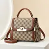 Bolso de Hombro Cruzado Versátil de Moda Bolso de Mujer de Moda Primavera Verano Bolso Cuadrado Pequeño de Mano con Bloques de Color de Personalidad