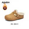 Mules Forradas de Felpa para Mujer Augusden 2026 Nuevo Otoño Suela Gruesa Sin Cierre Punta Cerrada Medias Zapatillas Zapatillas de Algodón Engrosadas