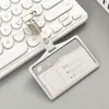 Porta Credencial Horizontal de Aleación de Aluminio Clip para Insignia de Trabajo Pantalla Etiqueta de Nombre de Empleado Insignia de Nombre Metálica