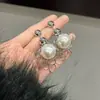 "Sueños Entrelazados" Pendientes de Perlas con Cadena Minimalistas de Diseño de Nicho, Estilo Vintage de Lujo Ligero con un Toque de Alta Gama
