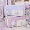 Estuche de Lápices con Cordón de Dibujos Animados de Alto Valor Más Vendido Transfronterizo Estuche de Papelería Multicapa de Gran Capacidad Esencial para Fiesta de Estudiantes
