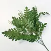 Hojas Artificiales para Decoraciones de Boda, Plantas Verdes, Arreglos Florales, Hojas de Clemátide, Hojas de Azulejo Azul, Decoración del Hogar, Decoración Exterior, Venta al por Mayor del Fabricante