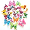 Adesivos de Parede Decorativos de Borboleta Simulada Estéreo 3D, Decalques de Parede, Decorações para Quarto de Dormitório e Sala de Estar, Ímãs de Geladeira, Adesivos Magnéticos de Dupla Finalidade