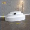 Suporte de Exposição de Ilha Fabricado Sob Medida, Mesa de Experiência com Iluminação Criativa de Tecnologia para Showroom de Empresa, Armário de Exposição Redondo Pintado