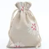 Bolsa de Algodón Estampado de Stock Listo, Bolsa Sachet Repelente de Mosquitos, Bolsa de Almacenamiento de Regalos, Algodón y Lino Sachet de Dibujos Animados Pantalones con Bolsillo de Solapa