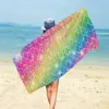 Toalla de Playa con Unicornio a Escala Rayas Frescas Estampado de Sirena Toalla de Playa de Microfibra Toalla de Baño