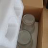 Vaso de Vidrio de Gran Capacidad con Rayas Verticales Estilo Ins con Tapa y Pajita, Vaso para Bebidas Frías de Aspecto Elegante, Vaso para Jugo, Café, Agua