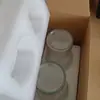 Taza de Vidrio Vertical Rayada de Gran Capacidad Estilo Ins Personalizada con Tapa y Popote, Taza de Bebida Fría de Apariencia Elegante, Taza para Jugo y Café