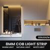 Tiras de luces LED COB con alimentación por batería Blanco Cálido/Blanco Decoración para el hogar 320 LED/m Lámpara de cinta para gabinete