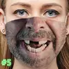 Mascarilla negra con personalidad y expresión divertida de comercio exterior, mascarilla de algodón a prueba de polvo transfronteriza, mascarilla impresa de Amazon.