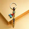 Estilo Étnico Chinês Chaveiro de Liga Vajra Pingente Acessório de Metal Presente Decoração para Bolsa de Carro Ornamento