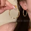 Nova Retenção Agulha de Prata 925 Ouro prata Círculo Fino Leve Argola de Orelha Grande Brincos Elegantes Femininos Que Combinam com Tudo