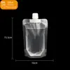 Bolsa con Boquilla de Succión Escarchada Bolsa para Líquidos Mate Desechable Cosméticos Champú Perfume con Bolsa de Agua para Empacar Calibre Grande
