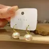 Pendientes de Perla Coreanos Pendientes de Aro Diseño de Nicho Francés de Alta Gama Pendientes de Lujo Ligero Nuevos Pendientes de Moda para Mujer 2025