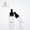 Botella Cuadrada de 10 ml para Sérum con Gotero Pequeño, Botella de Fondo Grueso de 20 ml para Aceites Esenciales para Productos de Cuidado de la Piel, Botella Dispensadora de Líquido Original de 30 ml