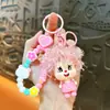 Chaveiro de Menina Cacheada Fofa Pingente para Mochila Bolsa Boneca Brinquedo de Pelúcia para Casal Ornamento Pequeno Presente Venda por Atacado