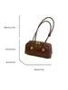 Bolso Grande de Alta Gama Retro Transfronterizo para Mujer, Bolso Almohada Elegante y de Moda para el Trabajo, Bolso de Mano Boston de Hombro