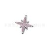 Aretes Jiang Ti F136 Titanio Bamang Estrella con Diamante Completo Polaris Aleación de Titanio G23 Joyería para Perforación Humana Uñas para Hueso de la Oreja