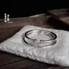 Pulseira de Abóbora Fushi em Prata Esterlina 999 Superfície Lisa Nova Pulseira Chinesa Simples de Prata Pura para Mulheres Design Sólido Pulseira de Prata Pura