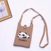 2024 Bolsa de Mão Mini de Tricô Guofeng Panda Bolsa de Celular Fashion Guofeng Bolsa de Ombro Bolsa Casual Versátil