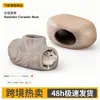 Esconderijo de Cerâmica Rough para Hamster com Alívio de Calor, Ninho de Pedra para Hamster Dourado e Gerbil, Túnel de Tronco de Árvore, Decoração de Gaiola, Suprimentos para Pequenos Animais