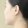 Aretes de Aro de Plata S925 para Mujer, Borla Vintage, Moda Única, Aretes Simples, Clips para Oreja, Exquisito Brillo Geométrico