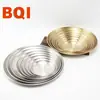 Placa de Acero Inoxidable No Magnético para Barbacoa Coreana Placa Dorada para Cocinar Placa para Snacks Plato Redondo Coreano para Cena Sartén para Asar