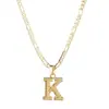 Amazon Transfronterizo Nuevo Collar de 26 Letras Collar con Colgante de Letra Cadena Extendida de Clip de Papel Joyería Gótica para Mujeres