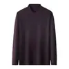 Camisa polo air-layer nova para homens, outono de 2026, camiseta casual de manga longa de cor sólida de alta qualidade com gola de lapela para homens