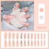 Esmalte de uñas exclusivo transfronterizo Parche de uña postiza de cuadros con pedrería Día de San Valentín ventas directas de fábrica de esmalte de uñas
