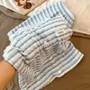 Camisola de Tricô Listrada Colorida de Verão para Mulheres Conjunto Doce para Meninas com Bojos 26 Novo Estilo Roupa de Casa