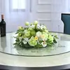 Centro de mesa redondo de hotel mesa de comedor de restaurante flor de mesa arroz de flor arreglo floral decoración floral falso
