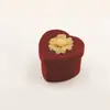 Cajas de Embalaje de Joyería de Alta Gama al por Mayor Transfronterizas en Stock, Anillos, con Forma de Corazón, Octagonales, Redondas, Embalaje de Terciopelo para Joyería