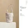 Bolsa de almacenamiento para juego de té de algodón tejido, bolsa cilíndrica gruesa para viaje, bolsa de ceremonia de té de tamaño grande para maestros de té