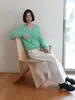 Estilo Sencillo y Perezoso, Suéter de Lana Sin Costuras Suelto y Suave, Top de Manga Larga Cepillado de Corte Tridimensional 02185
