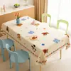 Toalha de Mesa de Luxo Leve de Alta Qualidade Impermeável e à Prova de Óleo Estilo Retro Americano Dopamina Tapete para Mesa de Jantar Estilo Ins Toalha de Mesa para Mesa de Centro