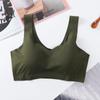 Roupa íntima feminina sem costura de seda gelada japonesa tranquilidade quatro gerações peça única feminina colete beleza sutiã sem fio esportivo sutiã de dormir