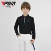 Pgm Nova Roupa de Golfe Infantil Camisetas de Manga Longa para Meninos São Confortáveis e Amigáveis à Pele, Tecidos Esportivos São Modernos e Versáteis