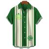 Camisa havaiana masculina com estampa 3D plus size, camisa de manga curta com lapela, vintage, Harajuku, casual, AliExpress