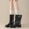 Calcetines Baiduidui, calcetines de algodón finos para pantorrilla de primavera y verano, calcetines largos transpirables, calcetines hasta la rodilla para mujer, calcetines de tubo alto, serie Miu al por mayor