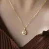 Collar Brújula de Plata de Ley s925 con Diamante Brillante Estilo Japonés Lujo Ligero Exquisito Mini Moderno Versátil Retro Sentido de Alta Gama Cadena para Clavícula
