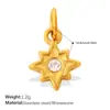 Moda Europea y Americana Personalidad Sol Luna Estrella Corazón Pulsera DIY Collar Colgante Acero Inoxidable Nuevos Accesorios